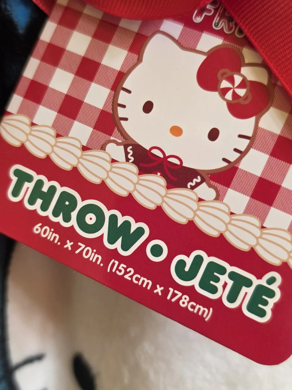 Sanrio Hello Kitty Christmas Plush Throw NWT 60x70